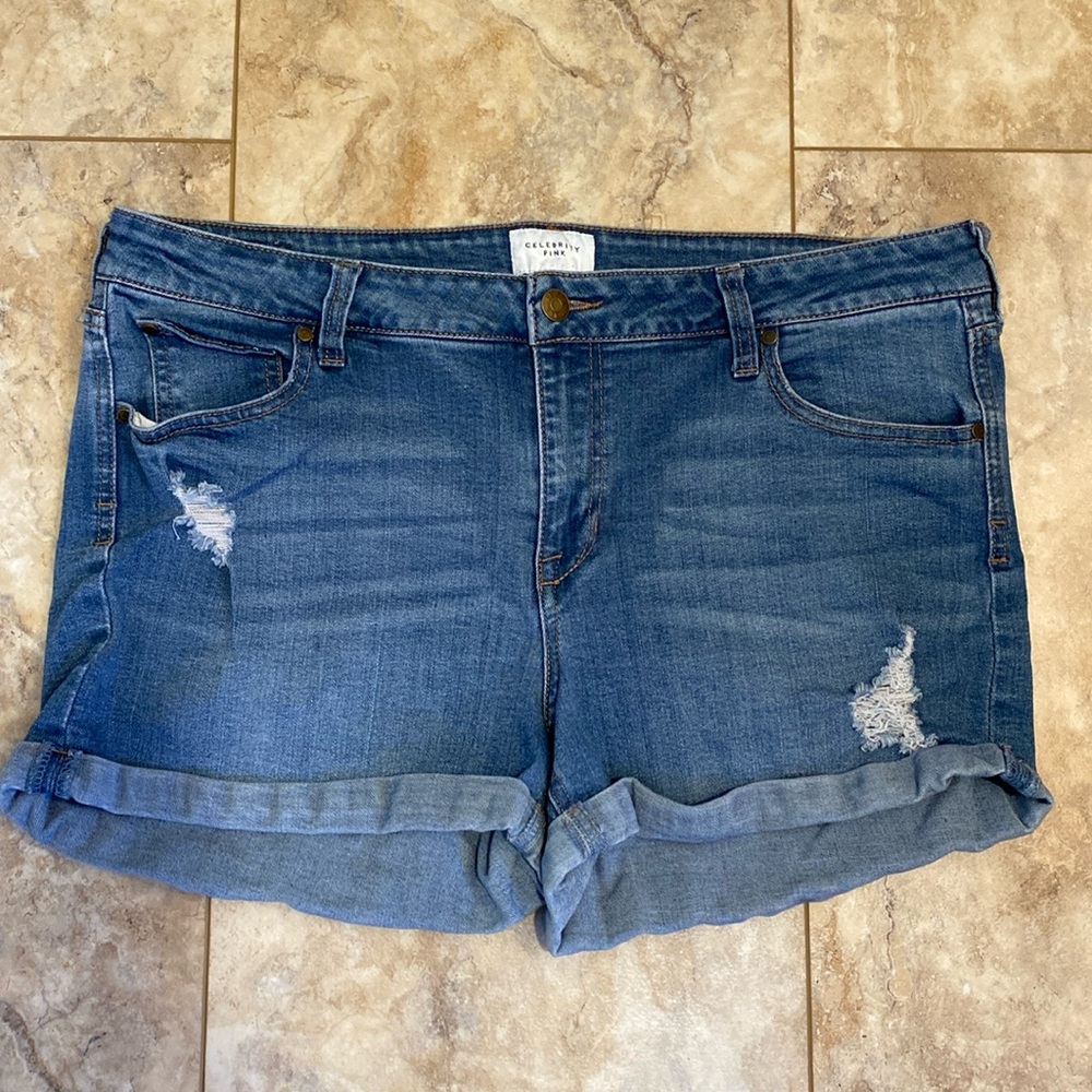 Distressed Jean Shorts